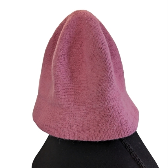 Betmar 100% Angora Fuzzy Pink Bucket Hat – Cloche Style Soft Winter Hat OS - Picture 4 of 6